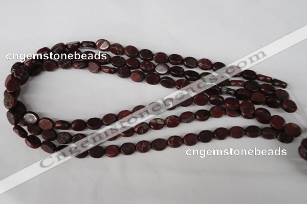 COV35 15.5 inches 8*10mm oval brecciated jasper beads wholesale