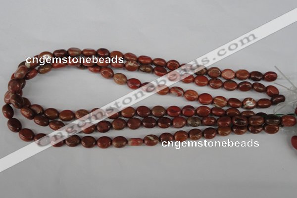 COV36 15.5 inches 8*10mm oval red jasper beads wholesale