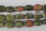 COV38 15.5 inches 8*10mm oval unakite gemstone beads wholesale