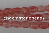 COV44 15.5 inches 8*10mm oval cherry quartz beads wholesale