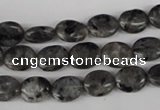 COV46 15.5 inches 8*10mm oval black labradorite beads wholesale