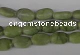 COV56 15.5 inches 8*12mm oval seaweed jade gemstone beads wholesale