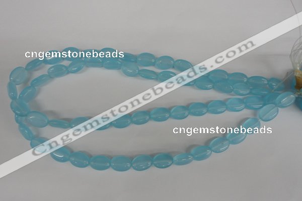 COV62 15.5 inches 10*14mm oval candy jade beads wholesale