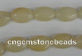 COV68 15.5 inches 10*14mm oval yellow jade beads wholesale