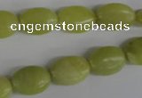 COV70 15.5 inches 10*14mm oval lemon jade beads wholesale