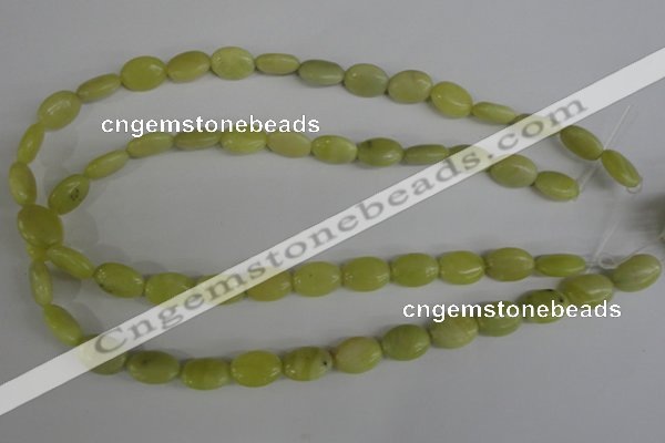COV70 15.5 inches 10*14mm oval lemon jade beads wholesale