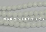 CPB02 15.5 inches 6mm round white porcelain beads wholesale