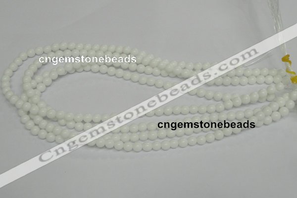 CPB02 15.5 inches 6mm round white porcelain beads wholesale