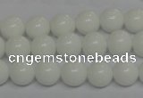 CPB04 15.5 inches 10mm round white porcelain beads wholesale