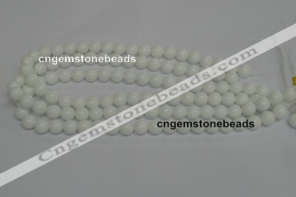 CPB04 15.5 inches 10mm round white porcelain beads wholesale