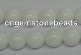 CPB05 15.5 inches 12mm round white porcelain beads wholesale