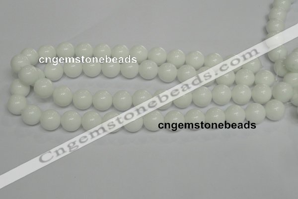 CPB06 15.5 inches 14mm round white porcelain beads wholesale