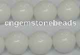 CPB07 15.5 inches 16mm round white porcelain beads wholesale