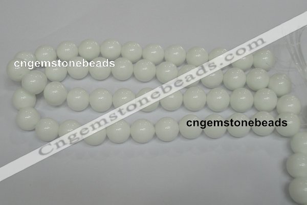 CPB07 15.5 inches 16mm round white porcelain beads wholesale