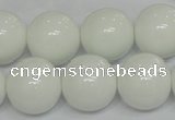 CPB08 15.5 inches 18mm round white porcelain beads wholesale