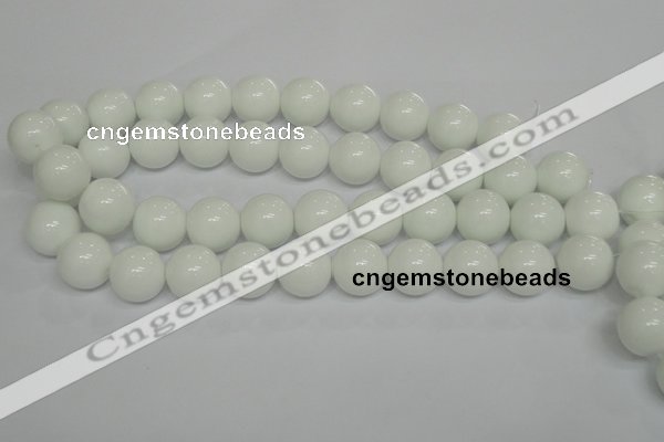 CPB08 15.5 inches 18mm round white porcelain beads wholesale
