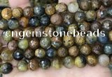 CPB1069 15.5 inches 12mm faceted round natural pietersite beads