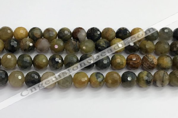 CPB1079 15.5 inches 12mm faceted round natural pietersite beads