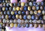 CPB1082 15.5 inches 8mm faceted round pietersite gemstone beads