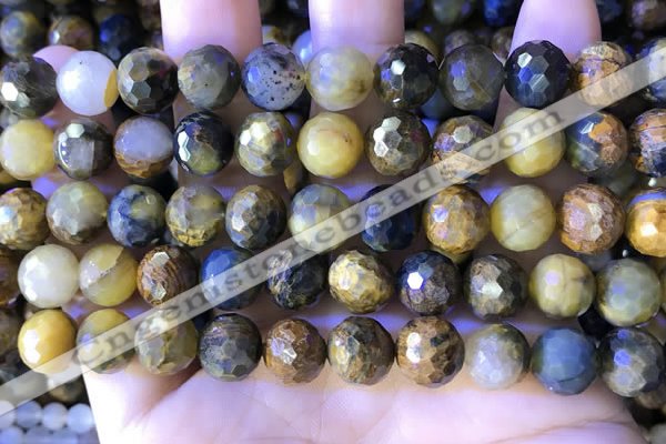 CPB1083 15.5 inches 10mm faceted round pietersite gemstone beads