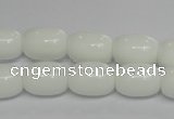 CPB11 15.5 inches 10*14mm drum white porcelain beads wholesale