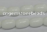 CPB12 15.5 inches 12*16mm drum white porcelain beads wholesale