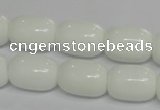 CPB14 15.5 inches 13*18mm drum white porcelain beads wholesale