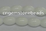 CPB17 15.5 inches 10*14mm rice white porcelain beads wholesale