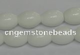 CPB18 15.5 inches 12*16mm rice white porcelain beads wholesale