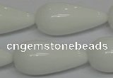 CPB27 15.5 inches 10*30mm teardrop white porcelain beads wholesale