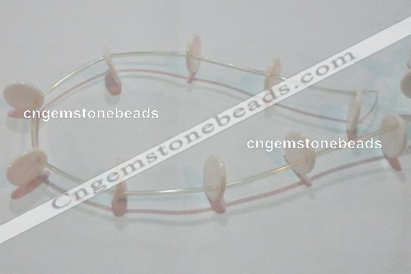 CPB400 15.5 inches 20mm coin white porcelain beads wholesale