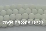 CPB410 15.5 inches 4mm round matte white porcelain beads