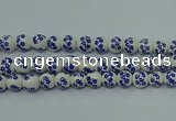 CPB501 15.5 inches 6mm round Painted porcelain beads