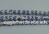 CPB502 15.5 inches 8mm round Painted porcelain beads