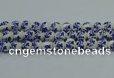 CPB512 15.5 inches 8mm round Painted porcelain beads