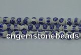 CPB532 15.5 inches 8mm round Painted porcelain beads