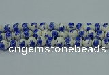 CPB542 15.5 inches 8mm round Painted porcelain beads