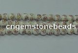 CPB574 15.5 inches 12mm round Painted porcelain beads