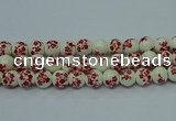 CPB611 15.5 inches 6mm round Painted porcelain beads