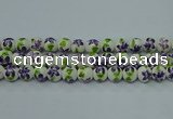 CPB622 15.5 inches 8mm round Painted porcelain beads