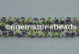 CPB624 15.5 inches 12mm round Painted porcelain beads