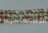 CPB651 15.5 inches 6mm round Painted porcelain beads