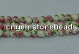 CPB652 15.5 inches 8mm round Painted porcelain beads