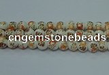 CPB671 15.5 inches 6mm round Painted porcelain beads