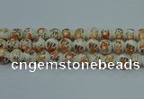 CPB672 15.5 inches 8mm round Painted porcelain beads