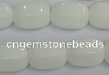 CPB68 15.5 inches 15*20mm drum white porcelain beads wholesale