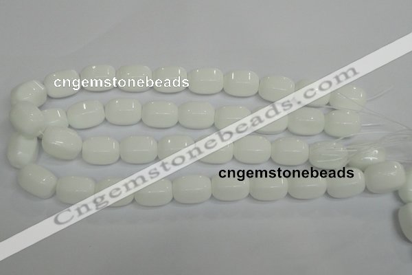 CPB68 15.5 inches 15*20mm drum white porcelain beads wholesale