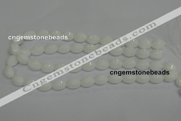 CPB70 15.5 inches 12*16mm rice white porcelain beads wholesale