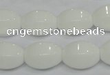 CPB71 15.5 inches 13*18mm rice white porcelain beads wholesale