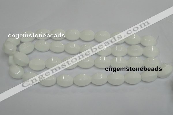 CPB72 15.5 inches 15*20mm rice white porcelain beads wholesale